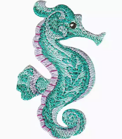 Purple Teal Seahorse