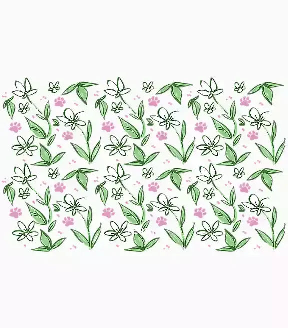 Paw Print Perennial Pattern